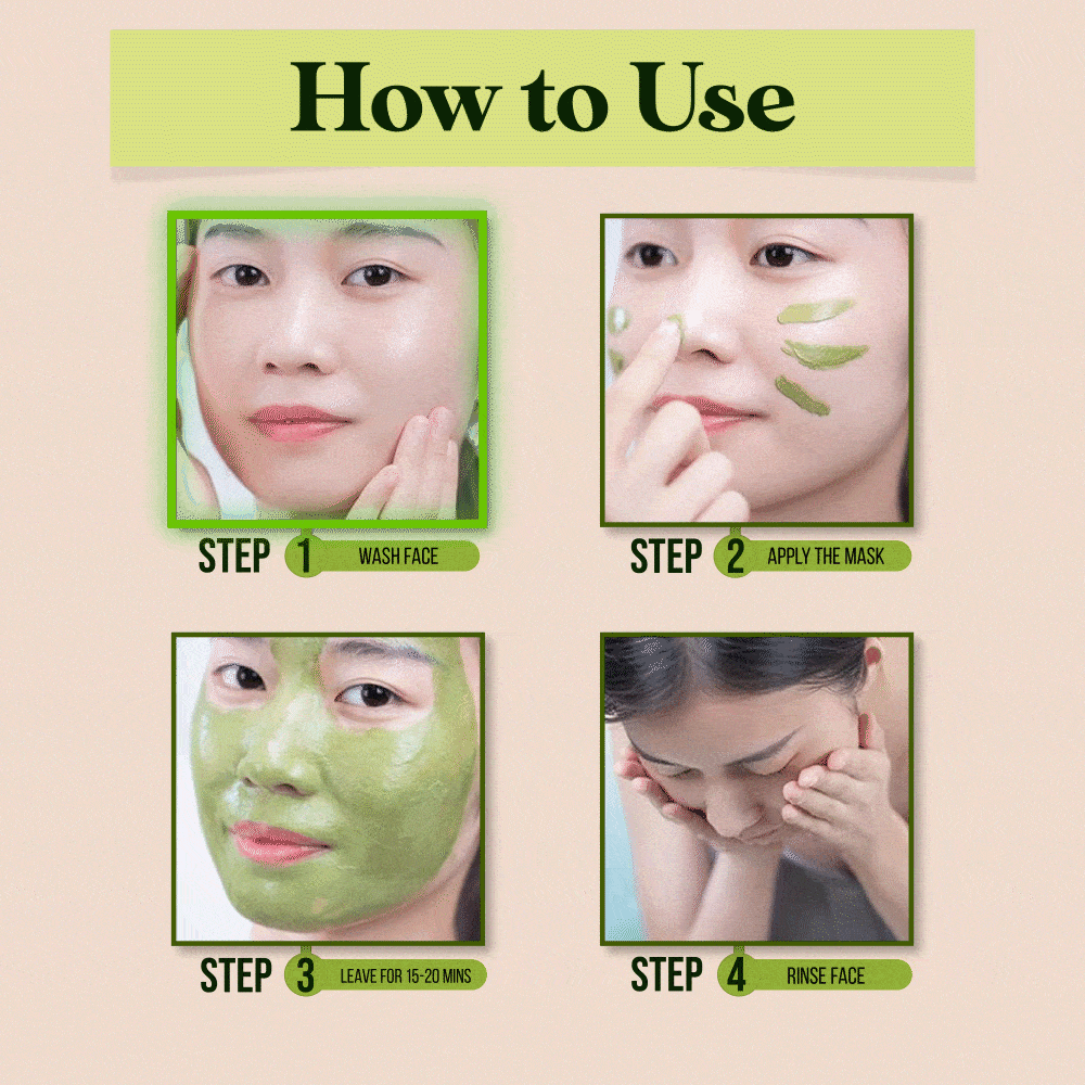 Green Tea Mud Cleansing Mask Skin MadameFlora 